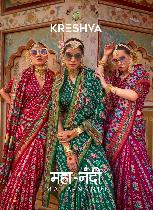 Maha Nandi By Kreshva Silk Printed Saree Wholesale In India